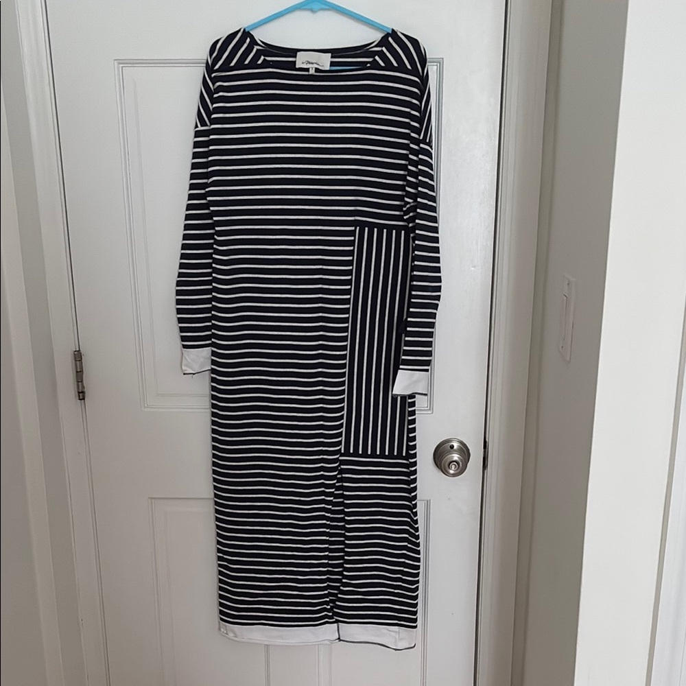 3.1 phillip lim Black and White Casual Raglan Sleeve Dress